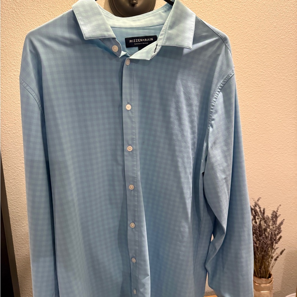 Mizzen+Main Leeward Men’s Light Blue Dress Shirt